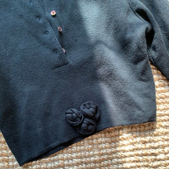 Vintage cropped black sweater - Picture 4 of 6